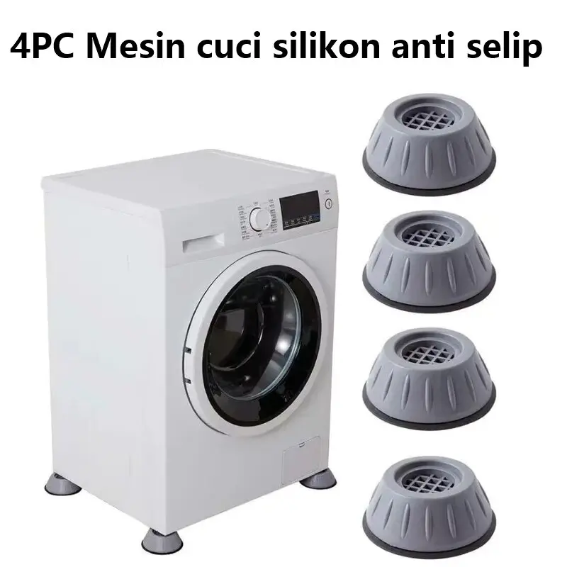 COD 4pcs Alas Mesin Cuci Silicone Anti Getar Anti Slip Pads Braket bantalan anti selip dan anti guncangan