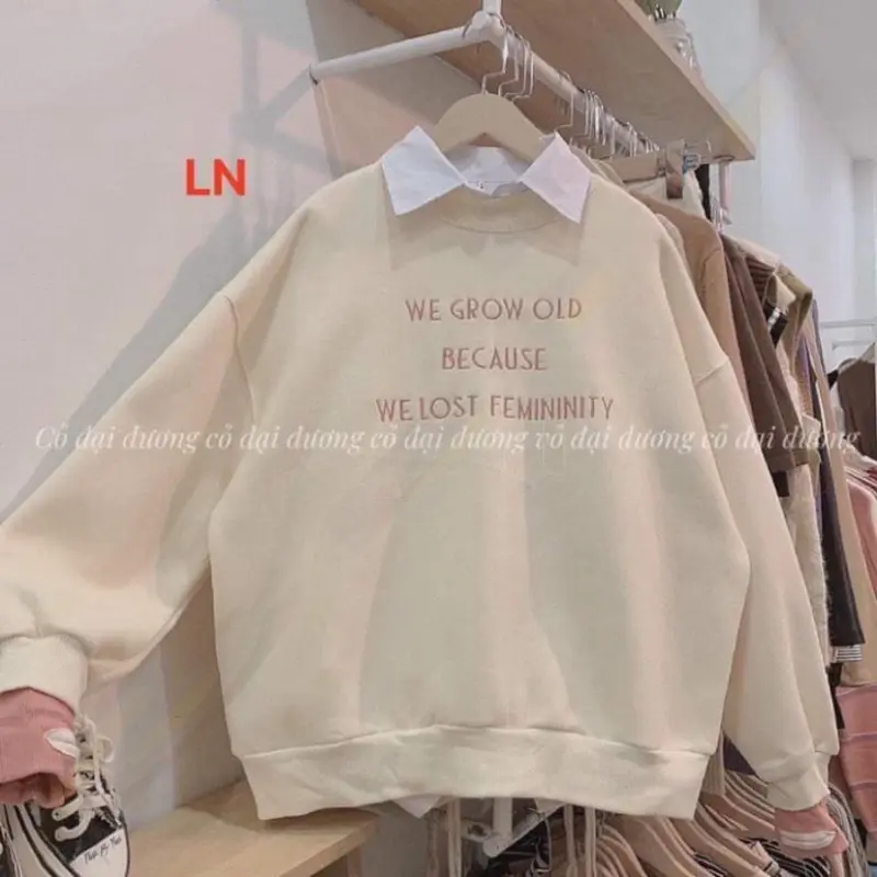 [GIẢM GIÁ FREESHIP]Áo nỉ bo We grow LN11, Áo nỉ Unisex from rộng, Chất nỉ ấm mặc không xù, thiết kế phong cách   -Slep Fashion 2
