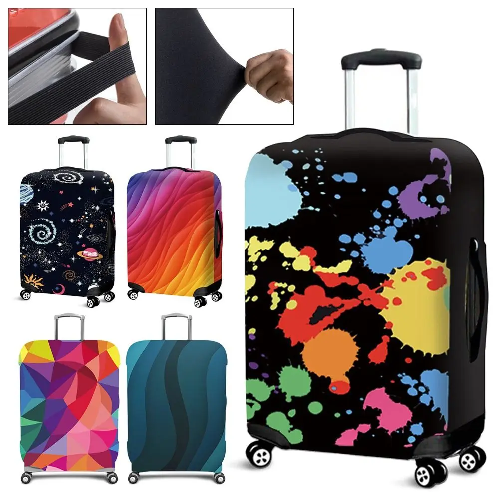 Durable 18-24inch Luggage Protective Cover Elasticity Printed Pattern Trolley Suitcase Protect Case Fashion Dust Cover Travel Luggage Accessories