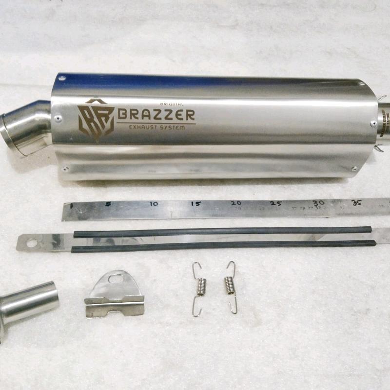 silincer Racing Big volume inlet 50mm knalpot racing Original Brazzer exhaust silincer only 6