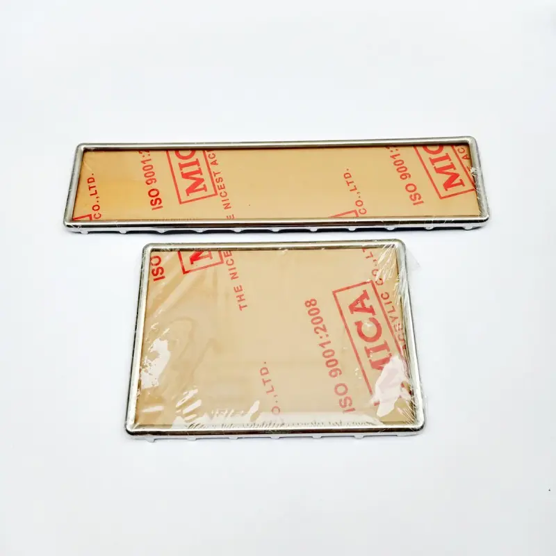 Khung bảo vệ biển số ô tô theo kích thước cũ có kèm mica(11x47, 20x28) Inox Inox 0