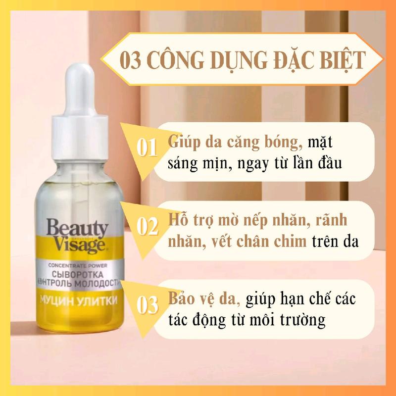Combo 2 Serum Trẻ Hóa Beauty Visage - Hỗ Trợ Cải Thiện Nếp Nhăn 1