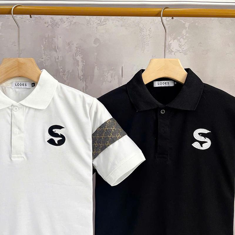 Áo thun polo thêu logo nổi phối viền tay umi chất vải thoáng mát trẻ trung chuẩn form menswear Có Cổ Tre Đen aothun Shirt 4