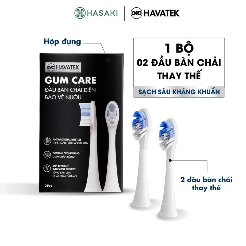 Combo 2 Đầu Bàn Chải Điện Havatek Sạch Sâu Kháng Khuẩn Màu Trắng | HASAKI BEAUTY