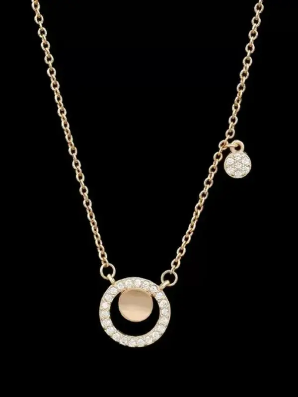 Rhinestone Decorated Pendant Necklace, Fashion Jewelry for Party, Daily Clothing Decor, Trendy All-match & Exquisite Jewelry for Birthday Gift 4