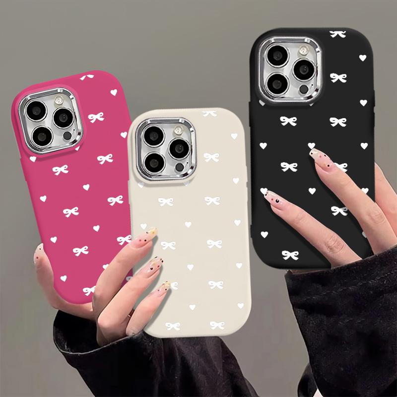 Product Introduction of Ốp Điện Thoại Thiết Kế Nơ Toàn Màn Hình Vui Nhộn, Thích Hợp Cho iPhone 14, 15, 11, 12, 13, ProMax, XS, XR, Xs Max, 7, 8 Plus, SE2020, 7, 8, Được Làm Bằng Silicon, Chống Sốc, Ốp Mềm 3