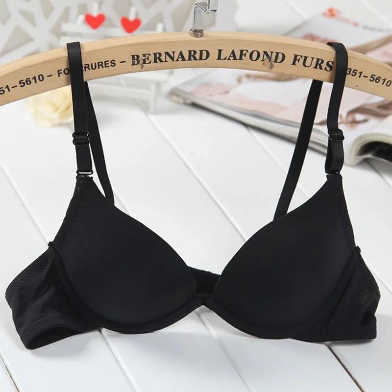 Product Introduction of Young Girl super push up Bra Student Underwear Small chest lingerine Young Girl Student bra full of pure cotton thin cup 11