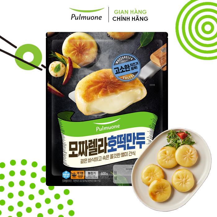 [Hỏa tốc HCM] Bánh Hotteok nhân phô mai Mozzarella 600g 12 chiếc Pulmuone 0