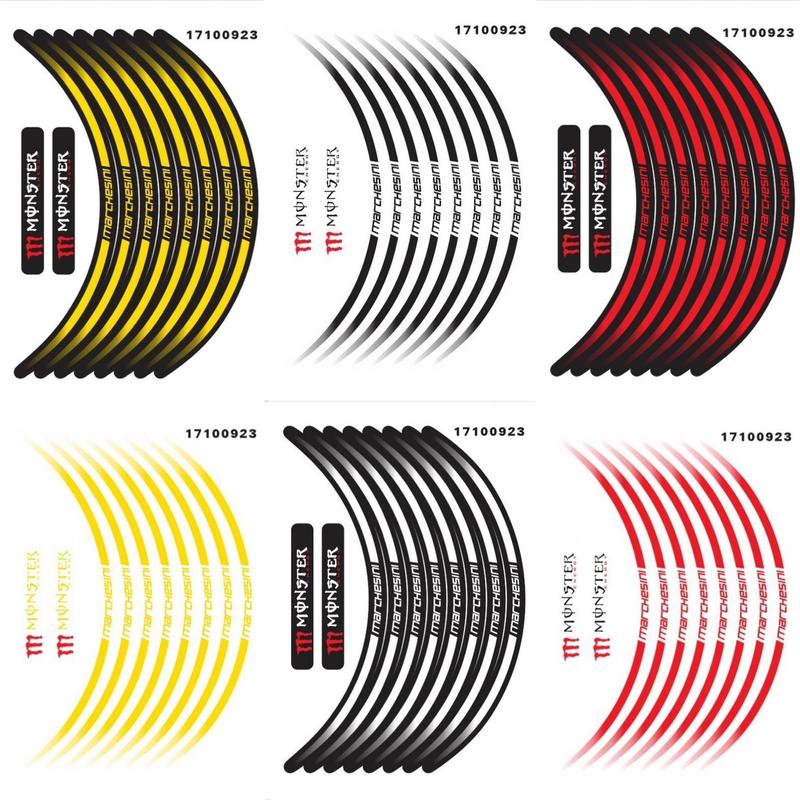   Nhiều mẫu màu Tem dán vành xe máy mẫu Marchesini ,tem 4 lớp chống nước Decal 