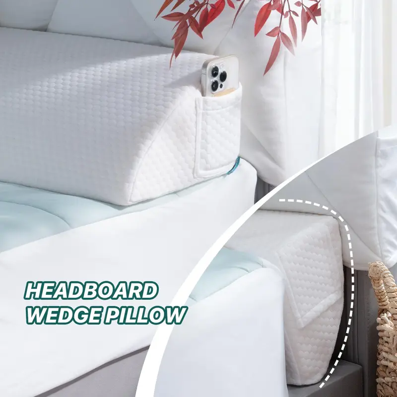 Wedge Pillow, 1 Count Split Gap Filler for Bed, Mattress Connector Replaces A Mattress Gap Filler, Birthday Gift Ideas, Gifts for Dad, Bedroom Accessories 5