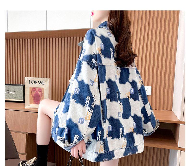 Product Introduction of Áo Khoác Denim, Thiết Kế Tươi Mới, Dành Cho Nữ, Mùa Thu 2023 Hàng Mới Về, Thiết Kế Đẹp, Phong Cách Thường Ngày Ins Người Nổi Tiếng Trên Internet, Áo In Hình, Siêu Phổ Biến Top Women Jacket Top Women 9