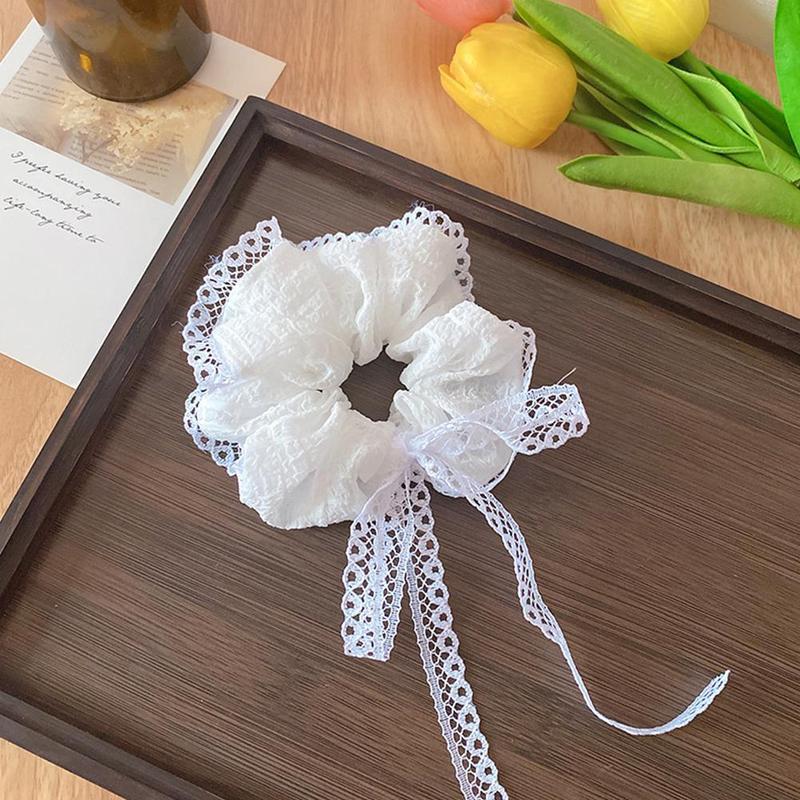 Product Introduction of Scrunchie Ruy Băng Nổi, Thiết Kế Nơ Ren, Dây Buộc Tóc, Nút Thắt Nơ Ruột Hàn Quốc, C0X9 32