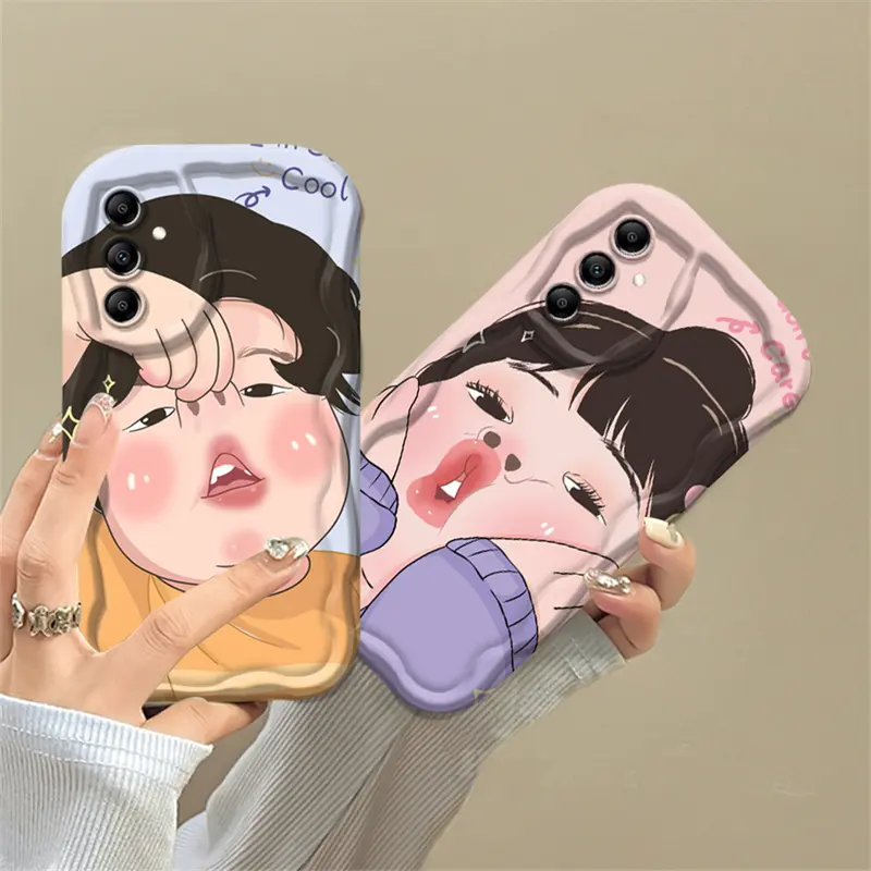 Casing hp Samsung A05 A05S S23 FE A14  A13 A04e A04 A04s A13 A03s A03 A12 A11 A10s A20s A30s A21s A02s A32 A51 A23 A50s A52s A50  A52 A20 M11 M12 Penutup Bunga Tpu Lembut Bunga Segar Bergelombang 3D MUHAMAD Cow Hide 0