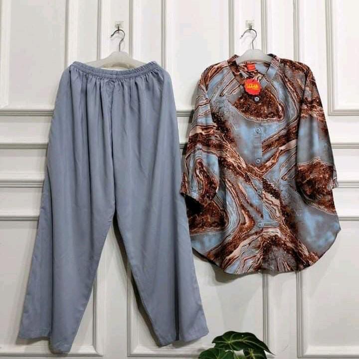 SETELAN WANITA,RAYON PREMIUM,BUNGA BUNGA, 2