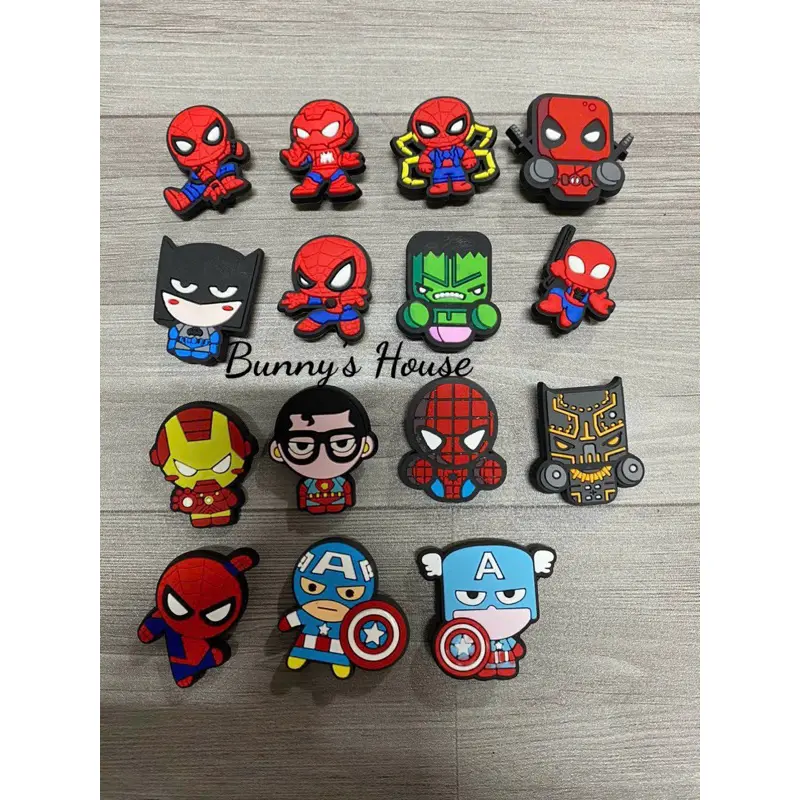 JIBITZ, STICKER, CHARM SIÊU NHÂN DẺO 2D TRANG TRÍ DÉP SỤC