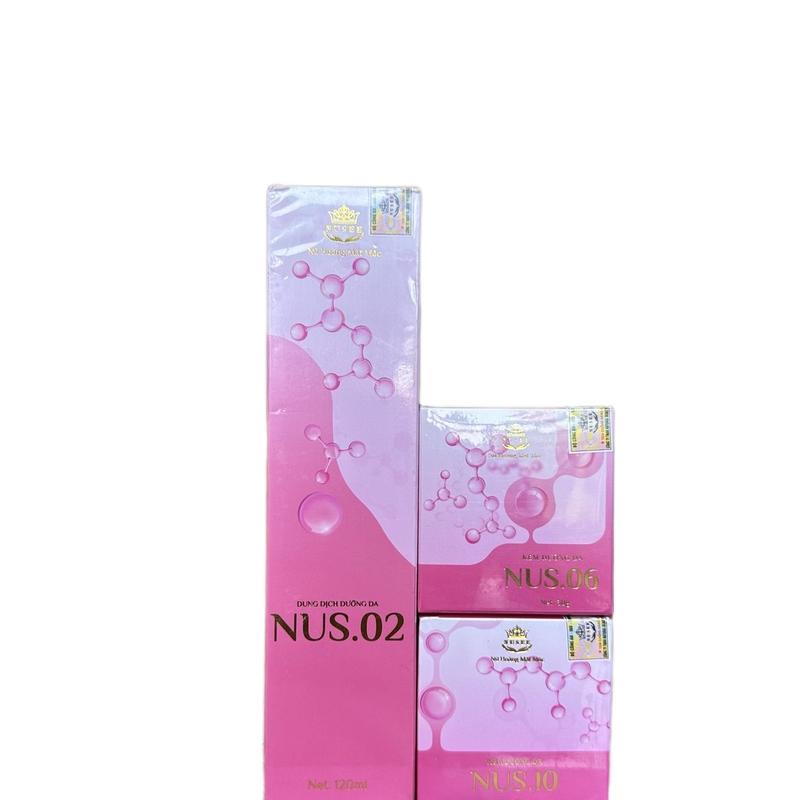 Combo 3 sản phẩm mộc mỹ nhân nusee:tinh chất hạt lựu NUS02 120 ml,kem bách thảo NUS.10 :30 gam ,kem hoa hồng NUS.06 :30 gam  Skincare Dưỡng Ẩm Da Làm Đẹp Da