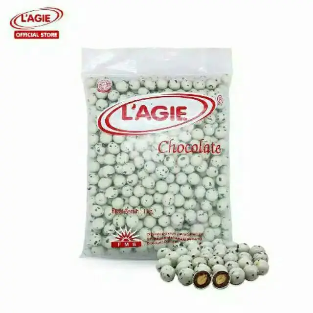 LAGIE PLANET 1 KG, COKLAT L'AGIE SUSU ISI KACANG TANAH 1 KG KILO GRAM, COKELAT BENTUK TELUR PUYUH 1000 GR Chocolate Makanan