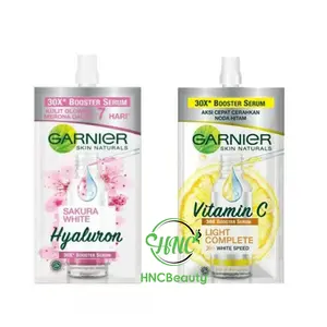 GARNIER Light Complete Vitamin C 30x \ Sakura White Hyaluron 30x Booster Serum 7.5ml Sachet Lemon Mencerahkan