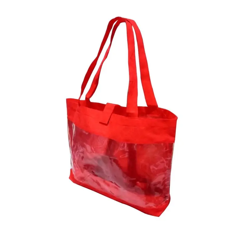 Tas Godie Bag Murah Transfaran Spunbond Custom 30x40x10 Tote Bag Bening Sovenir Pernikahan Pengajian || R-07 Goodie 1