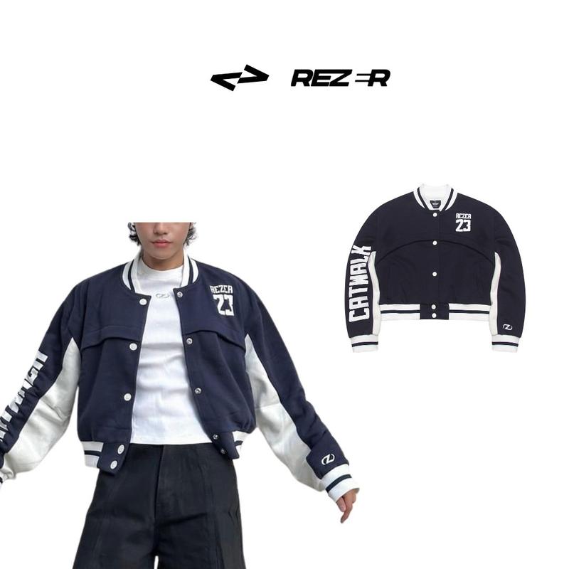 Áo khoác varsity CATWALK 23 nỉ bông năng động Top Jacket Tay Dài