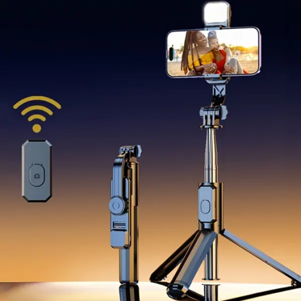 Tongkat Selfie Bluetooth, Monopod Tripod 3in1, Putaran 360 darjah, dengan Alat Kawalan Jauh, Pengatup Boleh Tanggal, Pilihan [Pemilihan] Accessories Phone Handphone