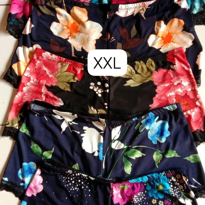 celana dalam wanita CD Jupe boxser / hotpan semua ukuran harga sama bahan spandek renda lembut Bunga Dewasa untuk motip dan warna di kirim randem 6