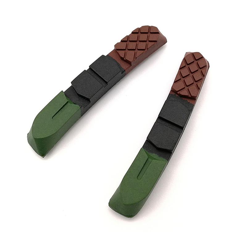 1 Pair Mountain Bike Brake Pads with Hex Nut Set V-shaped Braking Holder Shoes Block Professional Brake Blocks Shoes 1