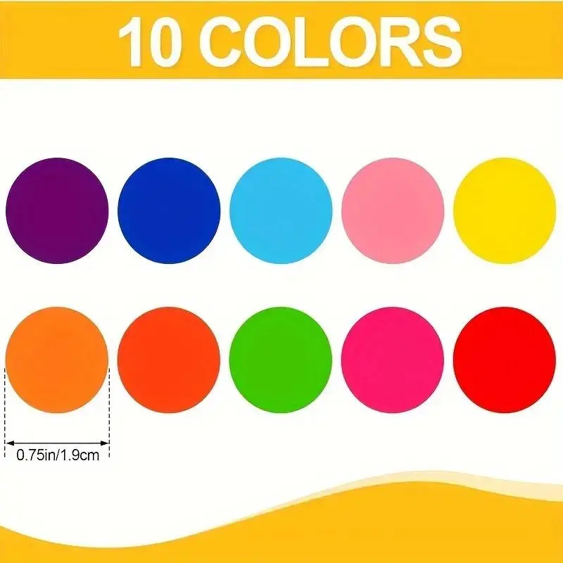 Round Dot Sticker (700/800pcs), Colorful Label Sticker, Round Price Sticker, Decoration Sticker, Office Stationery & Supplies 1