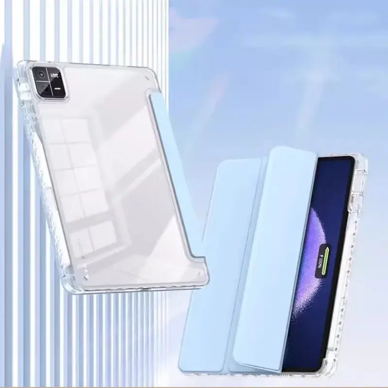 Vỏ Acrylic Trong Suốt, Dành Cho iPad Pro 11 / 13, M4 / 2024, Air 6, 11, Air5 / 4, 10.9, Pro 12.9, Mini 6, 5 / 6th, 9.7, 10.2 ", Tương Thích Với iPad Thế Hệ Thứ 7 / 8 / 9 / 10, Có Ngăn Đựng Bút, Csae Phụ Kiện 3
