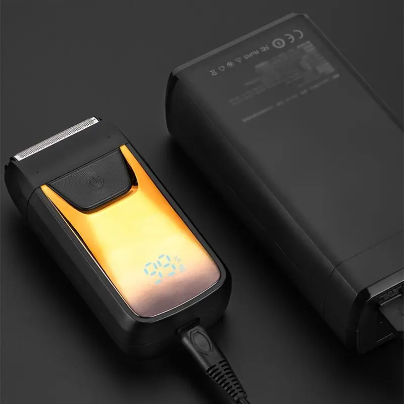 Three Speed Adjustable Electric Shaver, Rechargeable Electric Razor with Intelligent Digital Display, Professional Beard Trimmer for Men, Winter Gift 8