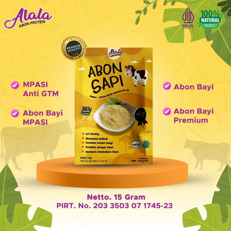 ALALA Abon Bayi  Booster  8 Bulan - Abon Anak Sehat  Non Msg Abon Bayi Pilihan Bunda abon  cipung bubuk  tabur mpasi 2