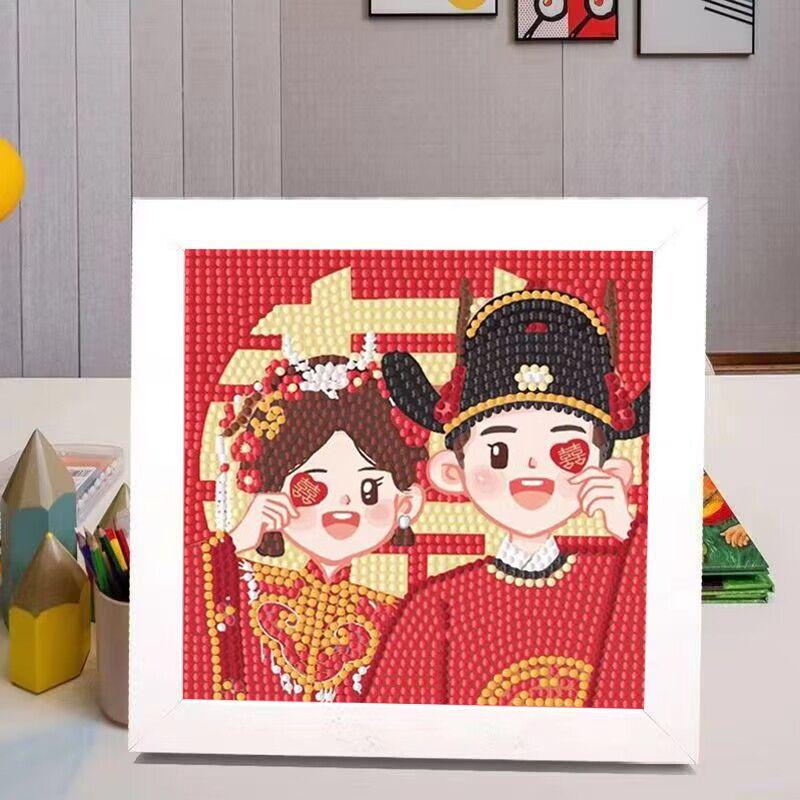 Product Introduction of Tranh Đính Đá Đám Cưới, Tranh Khung Cặp Đôi, Miếng Dán Đầy Đủ, Thủ Công, Tự Làm, Thích Hợp Cho Phòng Khách Và Phòng Ngủ, Quà Tặng Lễ Hội, Hàng Mới Về 5