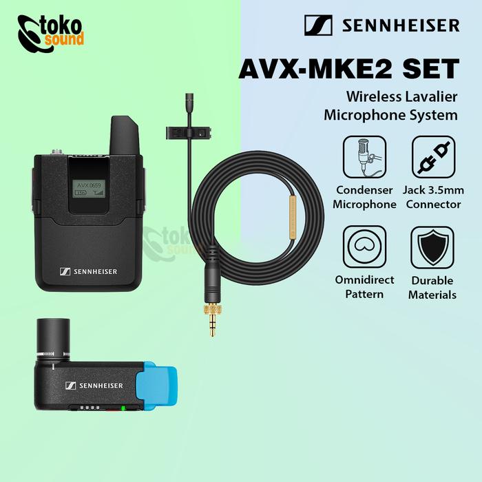 Gambar Sennheiser AVX MKE2 SET - Wireless Lavalier Camera Mount Original dari Tokosound Proaudio Kota Administrasi Jakarta Barat Tokopedia