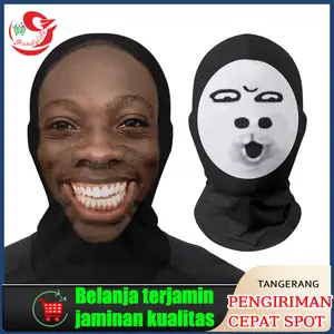 Motor Pelindung Sinar Matahari Topeng Lucu Wajah Nyata Naik Motor Topeng Ugly Face Lucu