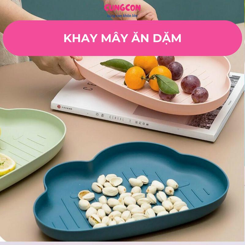 Khay ăn dặm hình đám mây siêu yêu cho bé Thìa 0