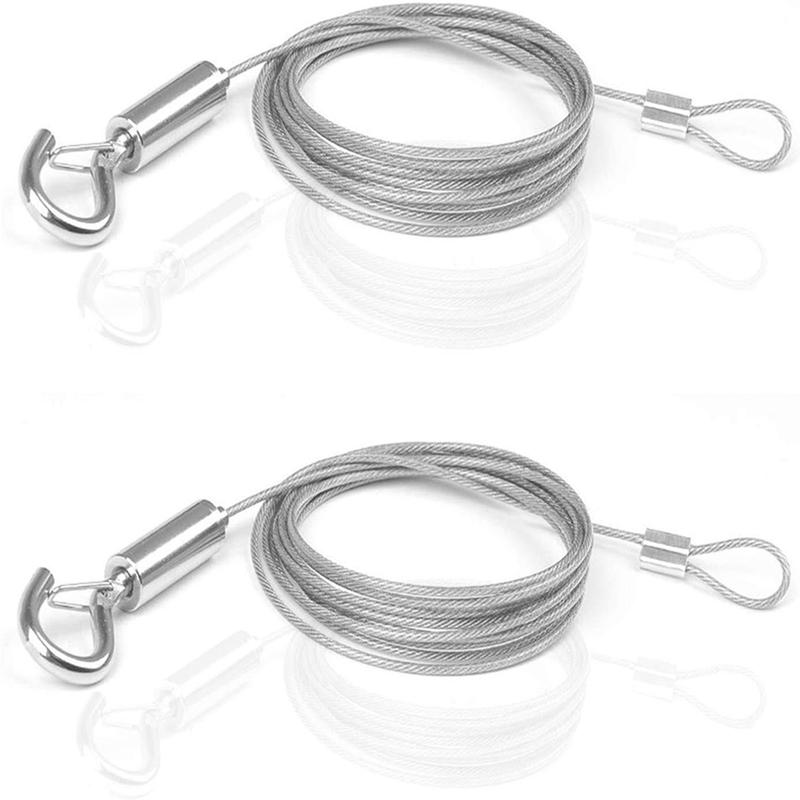 Adjustable Steel Wire Rope with Hook, 1 Count Stainless Steel Hanging Rope, Picture Frame Hanging Rope, Home Organizer for Hanging Picture, Frame 0