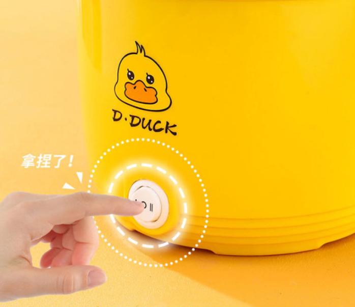 Nồi Lẩu Điện Mini VỊT VÀNG Đa Năng Nấu Cơm Lẩu Cháo Chiên Xào Đa Năng, Dung Tích 1.8L hàng chuẩn 2