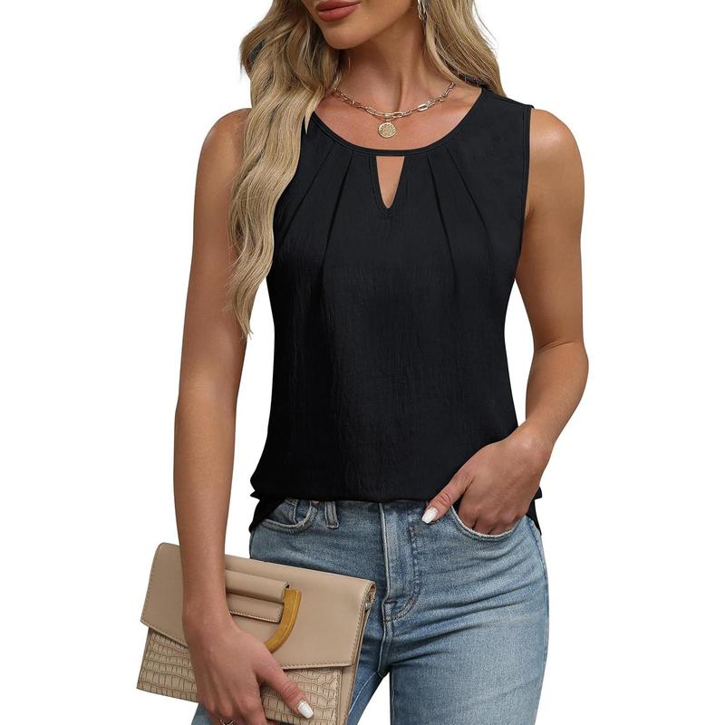 TikTok Shop Womens Summer Tank Top Sleeveless Business Casual Outfits 2024 Basic Loose Dressy Work Shirt Excellent Quality