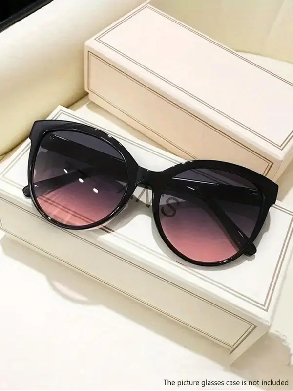 Unisex Elegant Vintage Cat Eye Frame Sunglasses, Trendy Y2k Sunglasses for Everyday Use, Sun Protection Outdoor Accessories for Women & Men 2025 New Year Sunglass 3