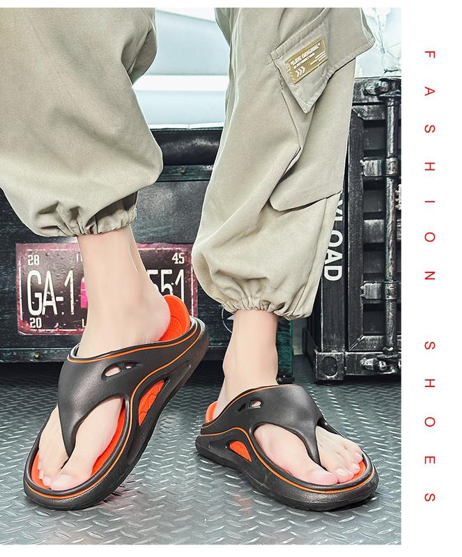 Product Introduction of Lovers Shoes Two-Color Thick Bottom Shit Feeling Eva Flip Flops Flip-Flops Outdoor Non-Slip Summer Beach Men's Shoes 15