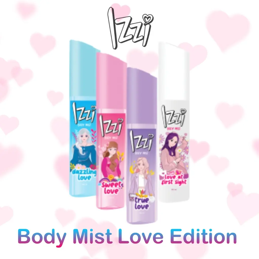 3 PCS  mix IZZi body mist 100 ml Perempuan Bunga Fruity Uniseks Woody Perfume Wangi