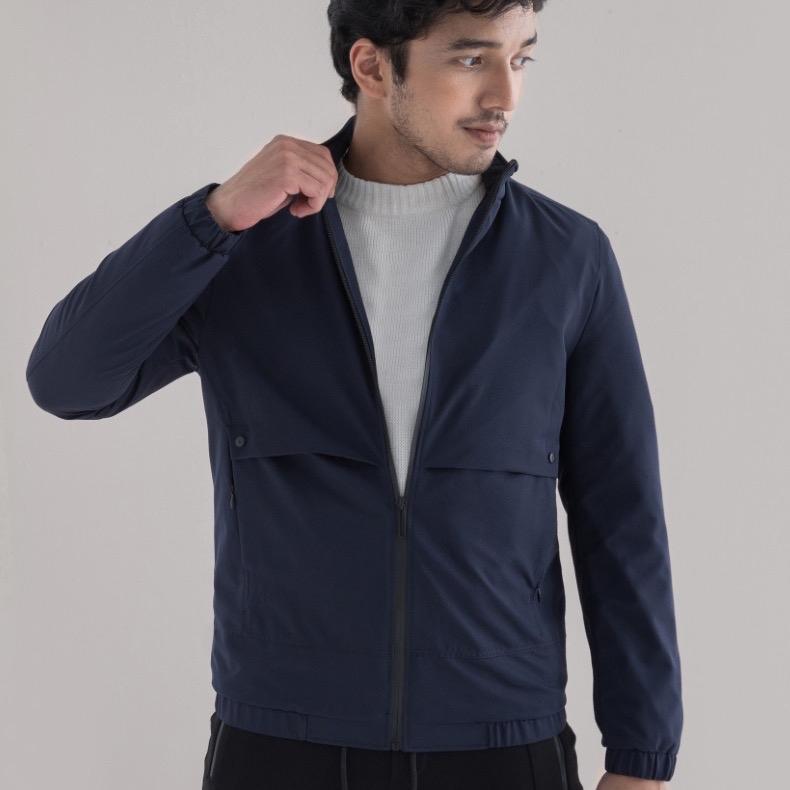 Áo khoác gió nam TQQ không mũ KH1812  dáng ôm trẻ trung Menswear Jacket