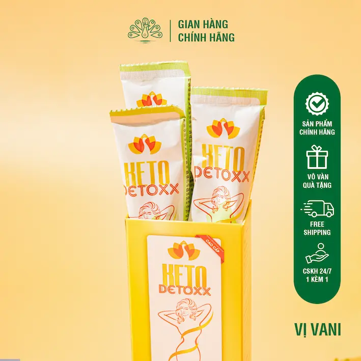 20 Hộp KetoDetoxx + Nhiều QUÀ - Thay thế bữa ăn - Sữa tách béo và các vitamin và khoáng chất - 4 vị Cacao/ Cafe/ Vani/ Dừa 3