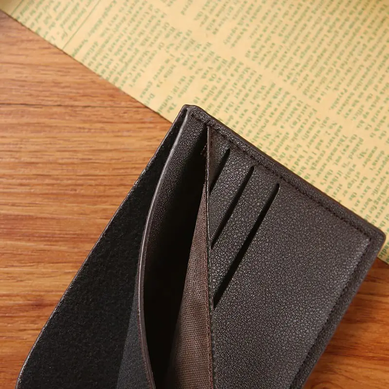 Dompet Pria lipat D1011-1 Lipat Tiga Kulit PU Dompet tas pria Kartu 5