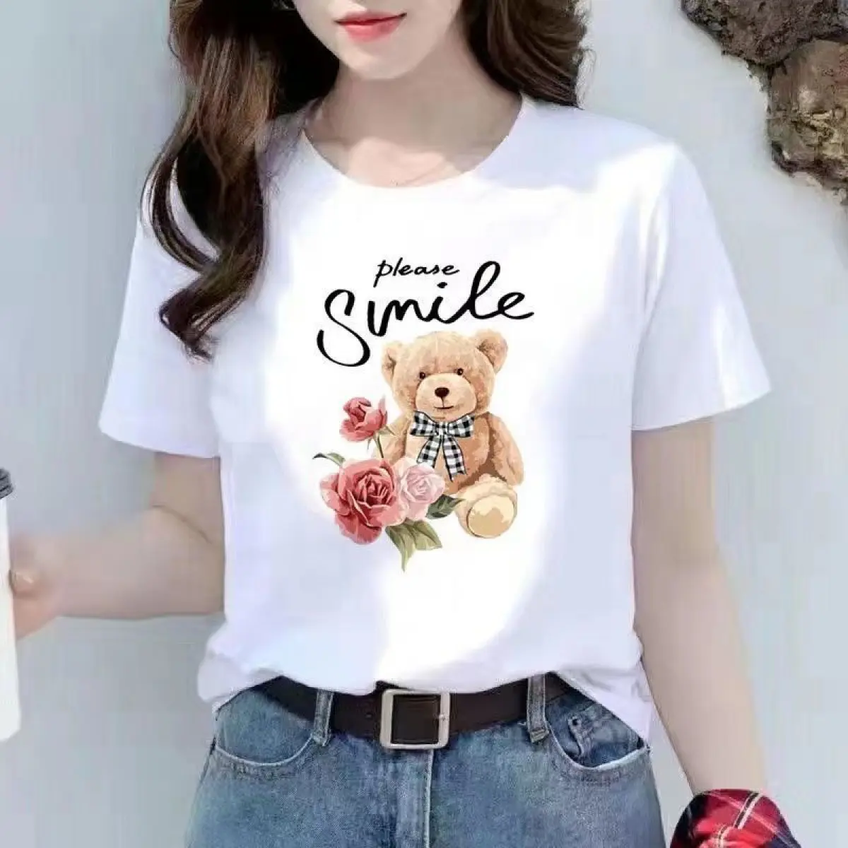 Fashionable and Elegant Goddess New Women's Bottom Shirt Korean Mickey Loose White T-shirt Women's Fashion and Western Style Small Shirt Versatile