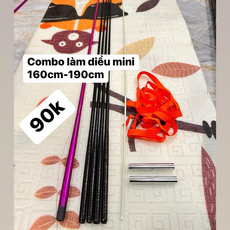 Lan soắn và Combo làm diều sáo mini mẹ bồng con, đuôi cá và đuôi dái giá rẻ bao gió