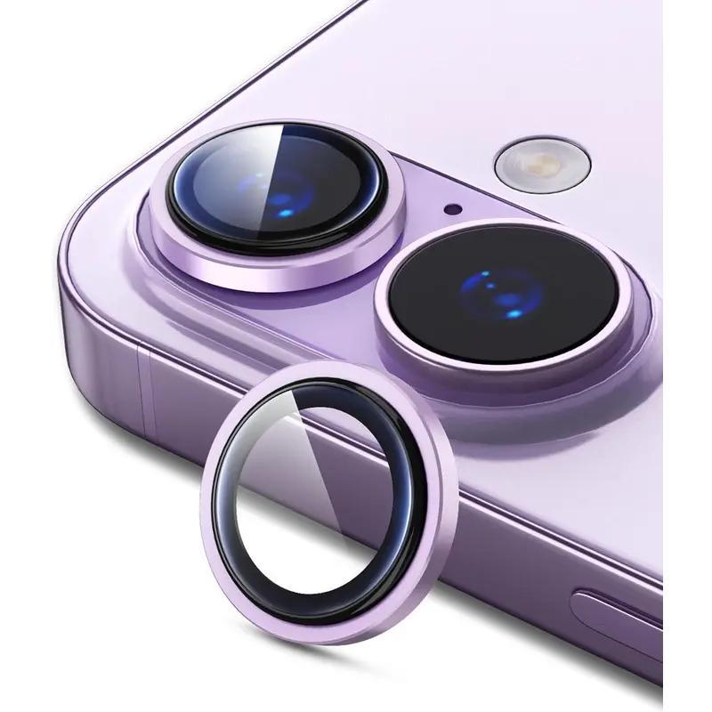 Miếng bảo vệ ống kính camera iPhone 17 bằng hợp kim nhôm, Miếng bảo vệ ống kính camera iPhone 17, Kính cường lực HD, Vòng bảo vệ màn hình ống kính bằng kim loại