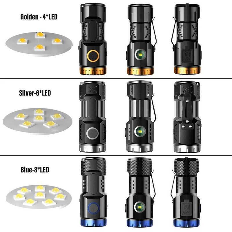 Product Introduction of Đèn pin LED Có Thể Sạc Lại KÍNH LÁ, MINI, Có Đèn Bên Và Đuôi Tán Lều, Có Nam Châm, Thích Hợp Để Khám Phá Và Cắm Trại 4