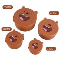 Gambar MINISO Kotak Makan Tempat We Bare Bears Lucu Penyimpanan Makanan 4 Pcs Set Dapur Kulkas Food Storage - Grizzly dari Miniso Lifestyle ID Kab. Karawang 3 Tokopedia
