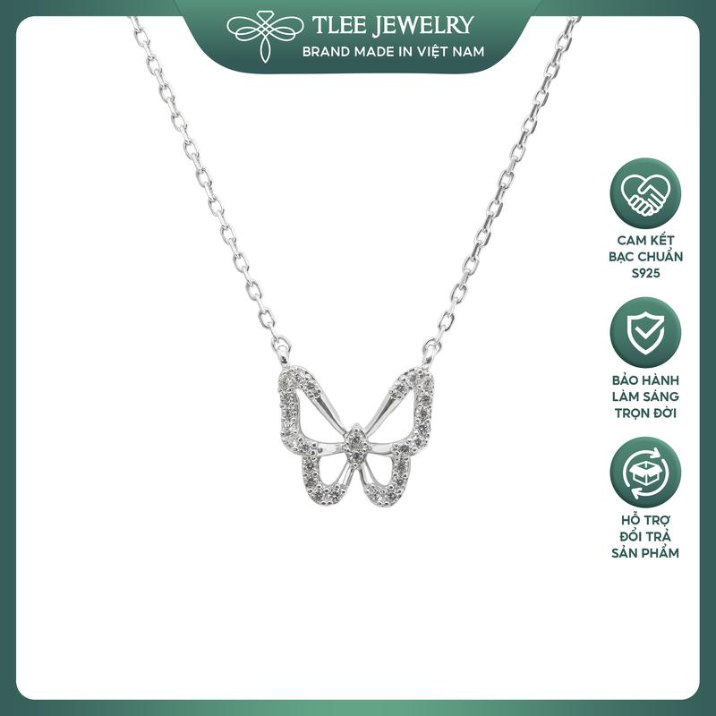  Dây chuyền bạc nữ TLEE mẫu Butterfly lấp lánh TLEE JEWELRY D0108 
